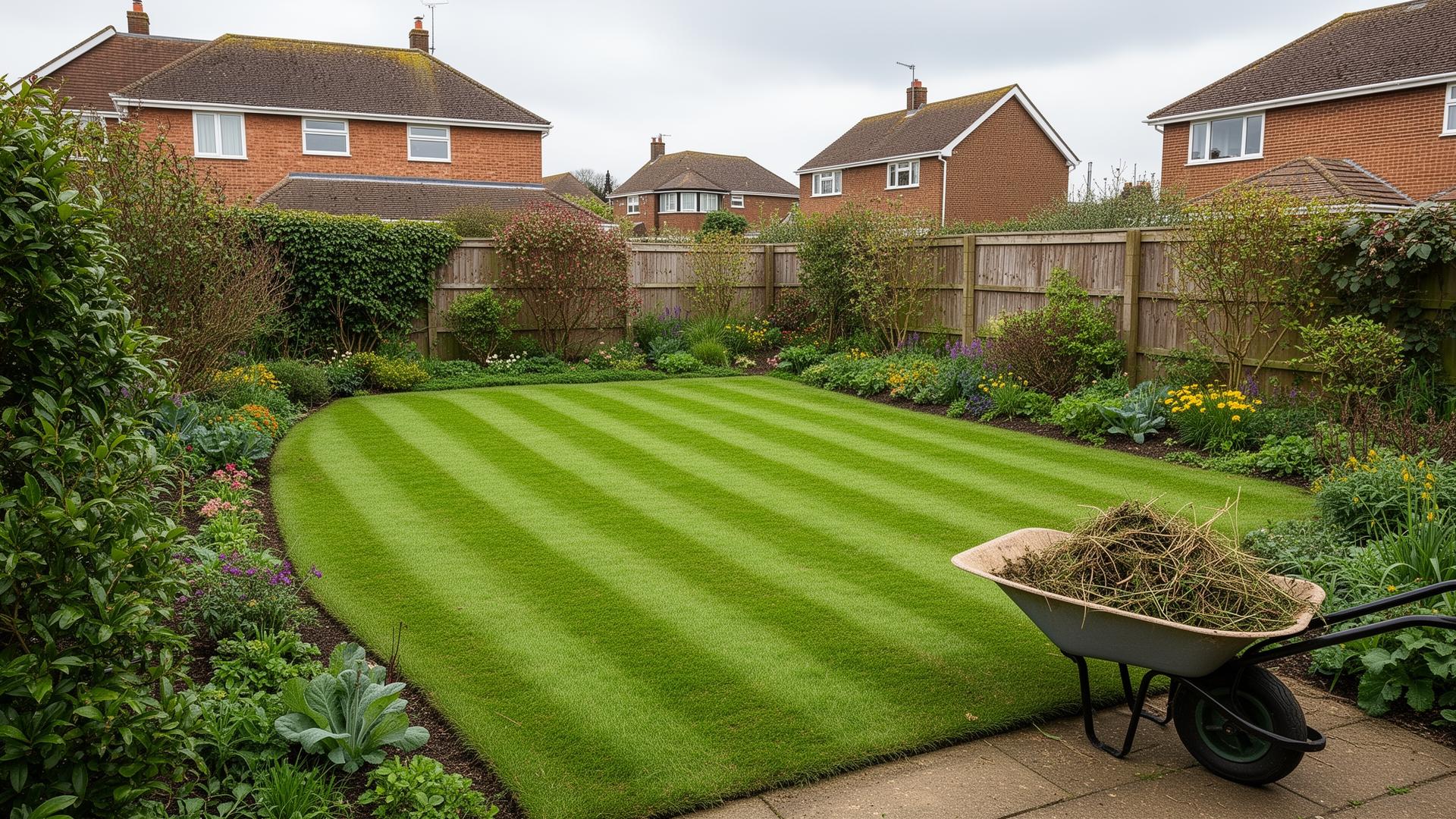 Well-kept Bournemouth garden after regular maintenance visit