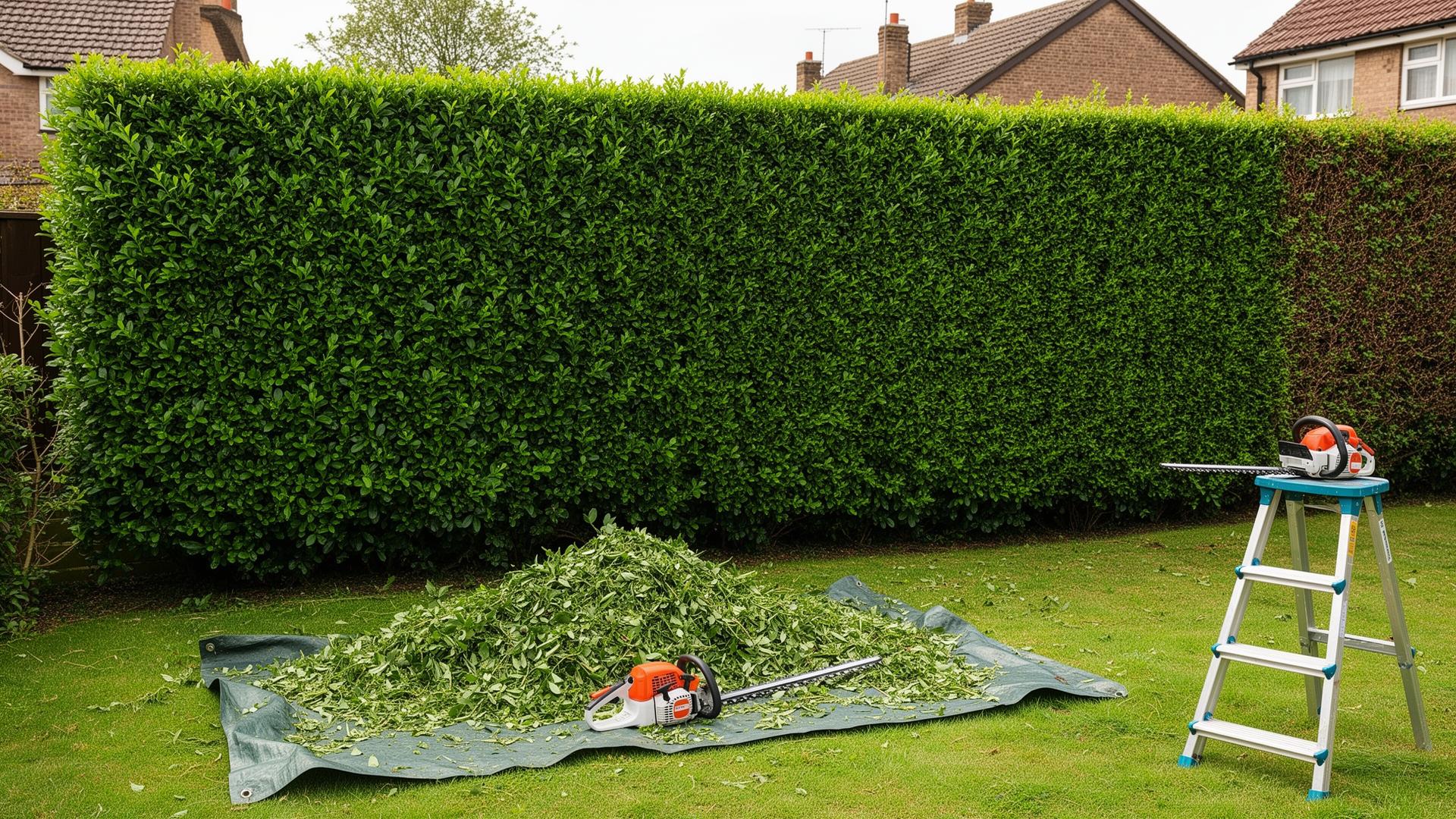 Freshly trimmed garden hedge in Christchurch