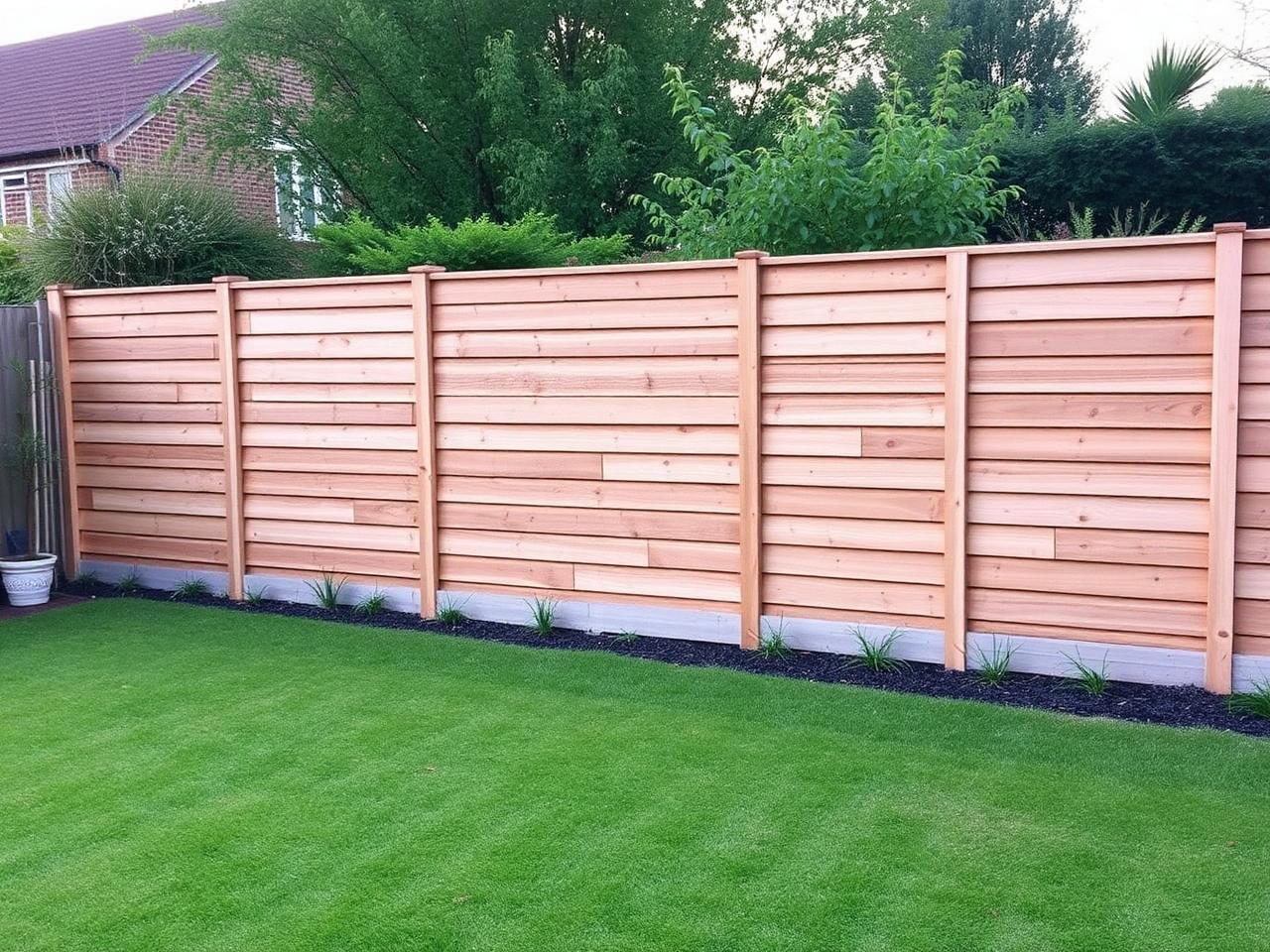 New garden fence installed by Jackson's Gardening & Landscaping in Dorset